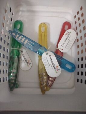Color Splash 4pc Set Kitchen Pairing Knives With Sheath Blue, Green, Yellow, Red